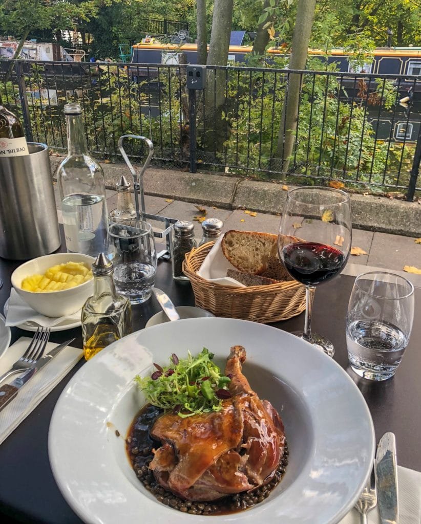 pato no The waterway Little Venice Londres onde comer