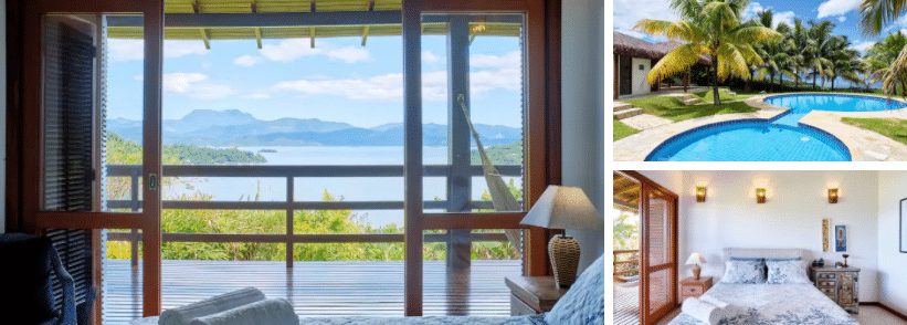 Casa com vista para o mar em Paraty 