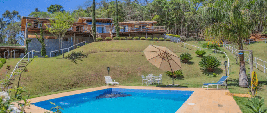 Piscina de sítio para alugar no interior de São Paulo 